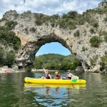 Kanufahrt mit Familie mit Canoës Service