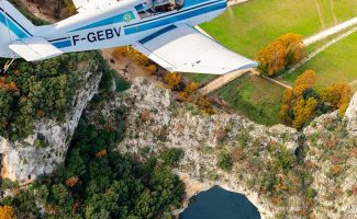 Die Gorges de l'Ardèche von oben gesehen